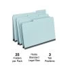 Quill Brand® Heavy-duty Pressboard File Folders, Assorted Tabs, 1/3 Cut , 2" Gusset, Legal Size, Blue, 25/Box (761522R) -Quill Brand® 01DC98F0 99C9 40EE AA603DC671785A1D s7
