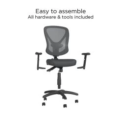 Quill Brand® Carder Mesh Back Fabric Computer And Desk Chair, Black (24115-CC) -Quill Brand® 020A71A0 6EDB 4E14 BB770DF1870D17BC s7