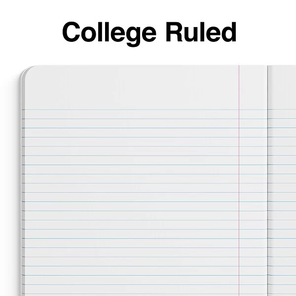 Quill Brand® Composition Notebook, 7.5" X 9.75", College Ruled, 100 Sheets, Black/White, 4/Pack (TR58371) 4 Quill Brand® Composition Notebook, 7.5" X 9.75", College Ruled, 100 Sheets, Black/White, 4/Pack (TR58371) - Image 3