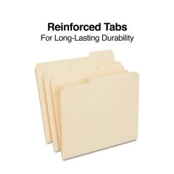 Quill Brand® Heavy-Duty Reinforced File Folders, 1/3-Cut, Letter Size, Assorted Tabs, Manila, 50/Box (71043450) 6 Quill Brand® Heavy-Duty Reinforced File Folders, 1/3-Cut, Letter Size, Assorted Tabs, Manila, 50/Box (71043450) -Quill Brand® 04E6BCBC A298 4964 9DA19D2E19A0E298 s7