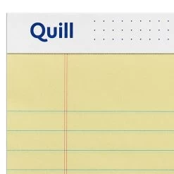 Quill Brand® Standard Series Legal Pad, 5" X 8", Wide Ruled, Canary Yellow, 50 Sheets/Pad, 12 Pads/Pack (742332) -Quill Brand® 0DDE81E6 2E2B 4113 BFF9C15F1955371D s7