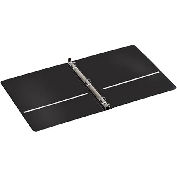 Quill Brand® Standard 5/8" 3 Ring Non View Binder, Black (739201) 4 Quill Brand® Standard 5/8" 3 Ring Non View Binder, Black (739201) - Image 2