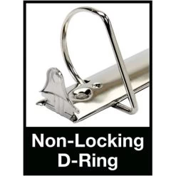 Quill Brand® Standard 2" 3 Ring Non View Binder With D-Rings, Black (758801)