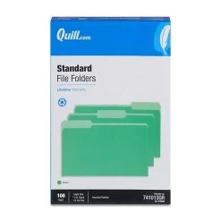 Quill Brand® File Folders, Assorted Tabs, 1/3-Cut, Legal, Green, 100/Box (741013GR) 7 Quill Brand® File Folders, Assorted Tabs, 1/3-Cut, Legal, Green, 100/Box (741013GR) -Quill Brand® 10F56D8B 8578 41C7 A101ACA1B5371058 s7