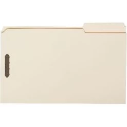 Quill Brand® Heavy-Duty Reinforced Assorted Tabs 2-Fastener Folders, Legal, Manila, 50/Box (737713)