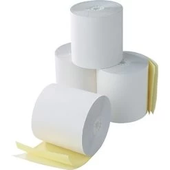 Quill Brand® Cash Register Rolls Carbonless 2-Ply White/Canary, 2-3/4"x 90 Ft., 12/Pack (3366)