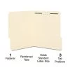 Quill Brand® Heavy-Duty Reinforced Assorted Tabs 1-Fastener Folders, Letter, Manila, 50/Box (737511) -Quill Brand® 16F1D70F 5CE7 4A4D AA77A09CF9AB6750 s7