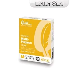 Quill Brand® 8.5" X 11" Premium Multipurpose Paper, 20 Lbs., 97 Brightness, 500 Sheets/Ream, 10 Reams/Carton (X81120CT)