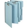 Quill Brand® Heavy-Duty 1/3-Cut Assorted 2-Fastener Pressboard File Folders With 1" Gusset, Legal, Blue, 25/Box (761551R) -Quill Brand® 180001 s7