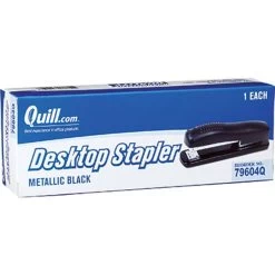 Quill Brand® 19 Quill Brand® Contemporary Desktop Full-Strip Stapler, Metallic Black (79604Q)