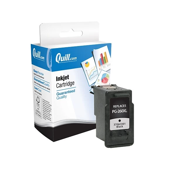Quill Brand® Compatible Black High Yield Ink Cartridge Replacement For Canon PG-260XL (3706C001) (Lifetime Warranty) 3 Quill Brand® Compatible Black High Yield Ink Cartridge Replacement For Canon PG-260XL (3706C001) (Lifetime Warranty)