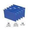 Quill Brand® Hanging File Folders, 1/5-Cut, Letter Size, Blue, 25/Box (7387QBE) -Quill Brand® 24577619 C764 4430 B5A9E6972516FF82 s7