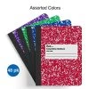 Quill Brand® Marble Composition Notebook, 7.5" X 9.75", Wide Ruled, 80 Sheets, Assorted Colors, 48/Carton (TR55077) -Quill Brand® 245C0D2D 0191 4A85 AEF348EF323BB4DE s7