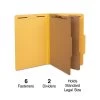 Quill Brand® 2/5-Cut Tab Pressboard Classification File Folders, 2-Partitions, 6-Fasteners, Legal, Yellow 15/Box (739038) -Quill Brand® 25DC0202 BD74 4E36 A397E8B9F4CE5590 s7