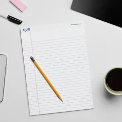 Quill Brand® Standard Series Legal Pad, 8-1/2" X 11", Wide Ruled, White, 50 Sheets/Pad, 12 Pads/Pack (742328) -Quill Brand® 2A35CD6F 8187 4A4C 8D4318CD9F3C6850 s7