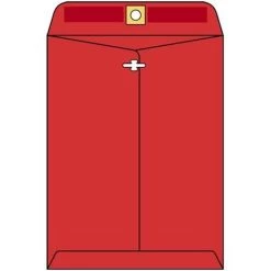 Quill Brand Clasp Catalog Envelope, 9" X 12", Red, 100/Box (912RD)