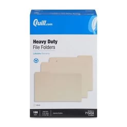 Quill Brand® Heavy-Duty 2-Ply File Folders, 1/3-Cut, Legal, Manila, 100/Box (715434) -Quill Brand® 36F40920 BAD6 4189 8C707427F7EDF868 s7