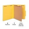 Quill Brand® 2/5-Cut Tab Pressboard Classification File Folders, 1-Partition, 4-Fasteners, Letter, Yellow, 15/Box (746038) -Quill Brand® 3ADF5265 E9CD 4DB9 9366ED8B1D270905 s7