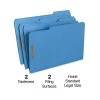 Quill Brand® 1/3-Cut Assorted 2-Fastener File Folders, , Legal, Blue, 50/Box (7358BE)