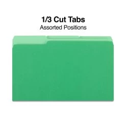 Quill Brand® File Folders, Assorted Tabs, 1/3-Cut, Legal, Green, 100/Box (741013GR) 6 Quill Brand® File Folders, Assorted Tabs, 1/3-Cut, Legal, Green, 100/Box (741013GR) -Quill Brand® 42910D3D 6370 4FF1 87B1D2D6959874A3 s7