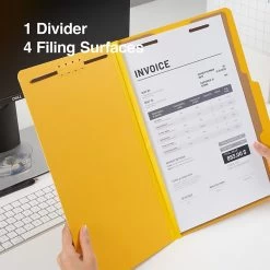 Quill Brand® 2/5-Cut Tab Pressboard Classification File Folders, 1-Partition, 4-Fasteners, Legal, Yellow, 15/Box (747038) 9 Quill Brand® 2/5-Cut Tab Pressboard Classification File Folders, 1-Partition, 4-Fasteners, Legal, Yellow, 15/Box (747038) -Quill Brand® 45A9AFE1 DE9D 4F00 94192B71C327D5AC s7