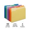 Quill Brand® File Folders, Assorted Tabs, 1/3-Cut, Letter Size, Assorted Colors, 100/Box (740913AD) -Quill Brand® 4661AB14 2B26 4962 A459E1945C33D8E9 s7