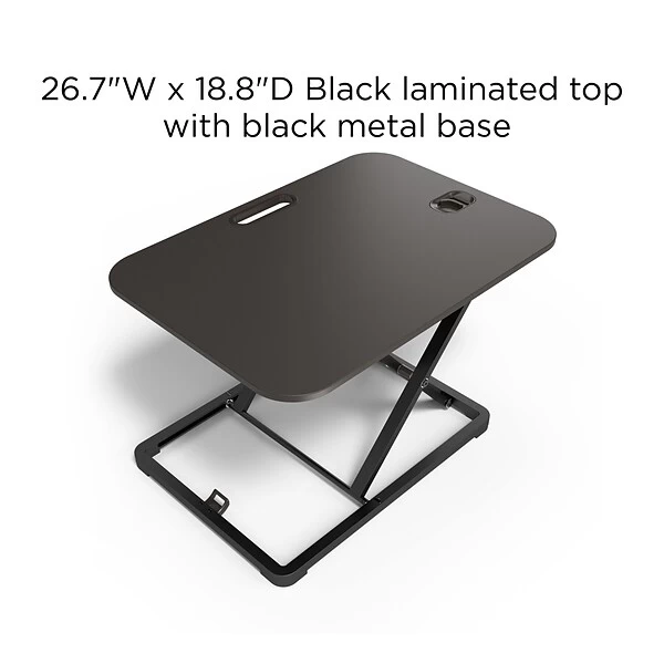 Union & Scale™ FlexFit™ 27" Adjustable Desk Riser, Black (UN45516-CC) 4 Union & Scale™ FlexFit™ 27" Adjustable Desk Riser, Black (UN45516-CC) - Image 2