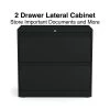 Quill Brand® Commercial 2 File Drawer Lateral File Cabinet, Assembled, Black, Letter/Legal, 30"W (20068D)