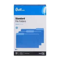 Quill Brand® File Folders, Assorted Tabs, 1/3-Cut, Legal, Blue, 100/Box (741013BE) -Quill Brand® 523DD490 0753 46FE B117B846CC61A9D6 s7