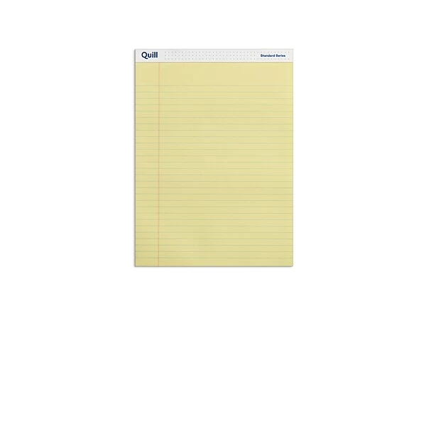 Quill Brand® Standard Series Legal Pad, 8-1/2" X 11", Wide Ruled, Canary Yellow, 50 Sheets/Pad, 12 Pads/Pack (740022) 3 Quill Brand® Standard Series Legal Pad, 8-1/2" X 11", Wide Ruled, Canary Yellow, 50 Sheets/Pad, 12 Pads/Pack (740022)