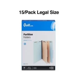 Quill Brand® Recycled Pressboard Classification Folders, 2-Partitions, 6-Fasteners, Legal, Lt Blue, 15/Box (761903) 7 Quill Brand® Recycled Pressboard Classification Folders, 2-Partitions, 6-Fasteners, Legal, Lt Blue, 15/Box (761903) -Quill Brand® 5BFB6498 D5B3 4DA5 A864F55850BE3A3D s7