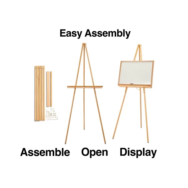 Quill Brand® Display Easel, 64", Natural Pine Hardwood (28219US/50447US) 4 Quill Brand® Display Easel, 64", Natural Pine Hardwood (28219US/50447US) - Image 2