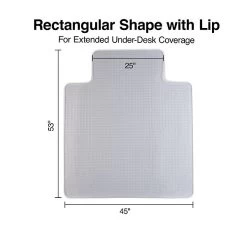 Quill Brand® Extra Chair Mat, 45" X 53", Clear (20362-CC) -Quill Brand® 65CF3ED2 EFEE 4DBB B3C9C8AFCE8AA68D s7