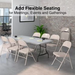 Quill Brand® Metal Folding Chairs, Taupe, 4/Pack (51503) 9 Quill Brand® Metal Folding Chairs, Taupe, 4/Pack (51503) -Quill Brand® 67DD1338 FF02 4A55 B5E56FE34B45B3F8 s7