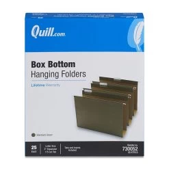 Quill Brand® Box Bottom Hanging File Folders, 3" Expansion, Letter Size, Dark Green, 25/Box (730052) -Quill Brand® 6936FF46 BBFD 49FB 97428747059EA473 s7