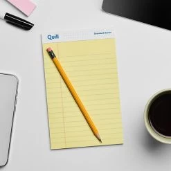 Quill Brand® Standard Series Legal Pad, 5" X 8", Wide Ruled, Canary Yellow, 50 Sheets/Pad, 12 Pads/Pack (742332) -Quill Brand® 6A02D0EA 4AE7 4279 BAD48672230C4070 s7