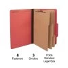 Quill Brand® 2/5-Cut Tab Pressboard Classification File Folders, 3-Partitions, 8-Fasteners, Legal, Brown, 15/Box (7-45036) -Quill Brand® 6C076C39 E234 4E86 B4B0F9BEEF7C058A s7