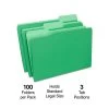 Quill Brand® File Folders, Assorted Tabs, 1/3-Cut, Legal, Green, 100/Box (741013GR) -Quill Brand® 704218AD 7E20 48DD 9381935CAFE76A82 s7