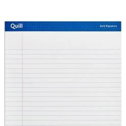 Quill Brand® Gold Signature Premium Series Legal Pad, 8-1/2" X 11", Wide Ruled, Assorted, 50 Sheets/Pad, 6 Pads/Pack (742412) -Quill Brand® 72FBC9E9 A2DD 4445 B03E4EFAE29C2505 s7