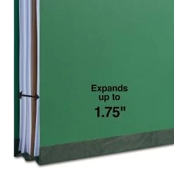 Quill Brand® 2/5-Cut Tab Pressboard Classification File Folders, 1-Partition, 4-Fasteners, Legal, Green, 15/Box (747034) -Quill Brand® 8045F1B9 5A50 4CA6 8EB19CA6BE88343F s7