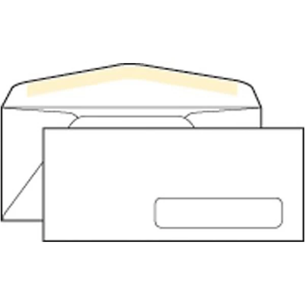Quill Brand Gummed #10 Window Envelope, 4-1/8" X 9-1/2", White, 500/Box (75035Q) 3 Quill Brand Gummed #10 Window Envelope, 4-1/8" X 9-1/2", White, 500/Box (75035Q)