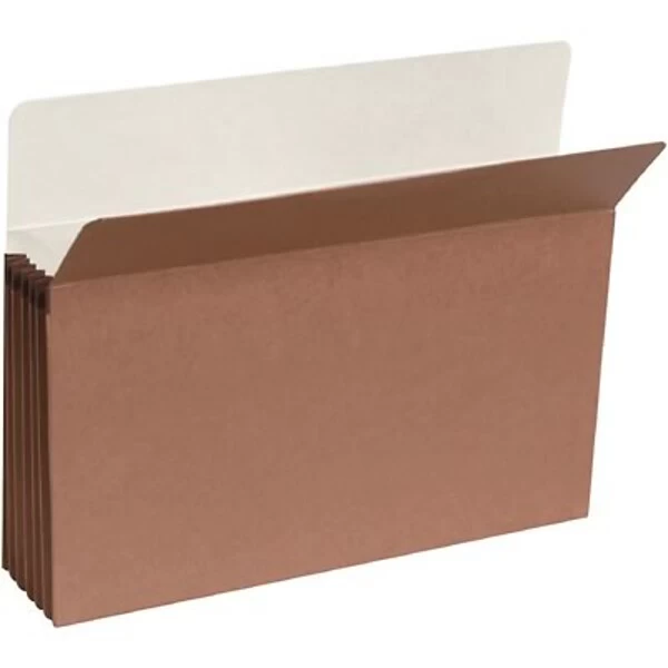 Quill Brand® Reinforced File Pocket, 5 1/4" Expansion, Letter Size, Brown, 10/Box (7Q1534) 3 Quill Brand® Reinforced File Pocket, 5 1/4" Expansion, Letter Size, Brown, 10/Box (7Q1534)
