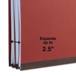 Quill Brand® 2/5-Cut Tab Pressboard Classification File Folders, 2-Partitions, 6-Fasteners, Letter, Brown, 15/Box (738036) -Quill Brand® 96A3F6AB 227F 4A99 98D49E9AB1832262 s7