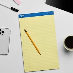 Quill Brand® Gold Signature Premium Series Legal Pad, 8-1/2" X 14", Wide Ruled, Yellow, 50 Sheets/Pad, 12 Pads/Pack (742272) -Quill Brand® 971E39EC 4F6D 49E0 9C30C58867A776F7 s7