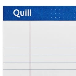 Quill Brand® Gold Signature Premium Series Legal Pad, 8-1/2" X 11", Wide Ruled, White, 50 Sheets, 12 Pads/Pack (742312) -Quill Brand® 9DBC8193 A018 4079 BB53A605F6A1FB27 s7