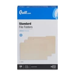 Quill Brand® File Folders, Assorted Tabs, 1/3-Cut , Legal Size, Manila, 100/Box (760137) -Quill Brand® 9E37DE1D CDEA 42B1 BF99349855357A9C s7