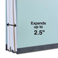 Quill Brand® Recycled Pressboard Classification Folders, 2-Partitions, 6-Fasteners, Letter, Lt Blue, 15/Box (760903) 8 Quill Brand® Recycled Pressboard Classification Folders, 2-Partitions, 6-Fasteners, Letter, Lt Blue, 15/Box (760903) -Quill Brand® A05C99AE CFE1 4668 9BBC64B1E0D9399F s7