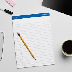 Quill Brand® Gold Signature Premium Series Legal Pad, 8-1/2" X 11", Wide Ruled, White, 50 Sheets, 12 Pads/Pack (742312) -Quill Brand® B35B9034 AA16 4489 8B7070A0B4DEE5F1 s7
