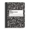 Quill Brand® Composition Notebook, 7.5" X 9.75", Wide Ruled, 100 Sheets, Black/White, 48/Carton (TR55076)