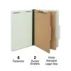 Quill Brand® Recycled Pressboard Classification Folders, 2-Partitions, 6-Fasteners, Legal, Green, 15/Box (761901) -Quill Brand® C4E7FAF0 24BD 4ED4 9B1FC45F9994AFD1 s7